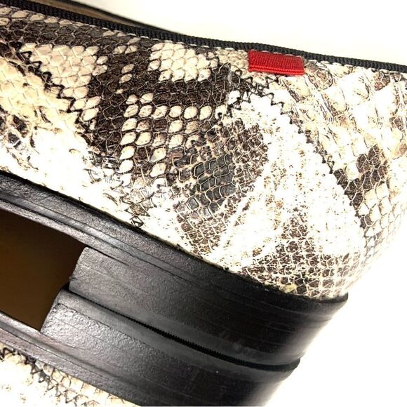 Snake Print Loafers - Black and Cream - Picture 6 of 13